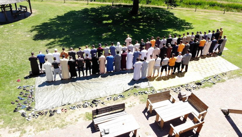 Gebed buiten islamitisch retreat